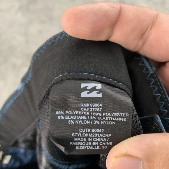 Billabong Shorts Mens 30 Blue Plaid Crossfire Submersibles Land Swim Casual 9” - Picture 8 of 12